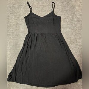 Divided H & M Cute and Casual Black Spaghetti Strap Dress